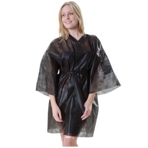 China Disposable Nonwoven Kimonos Spa Wear Gown Salon Gown White Black Bathrobe Nylon / Cotton Medical Protective Clothing Class II factory