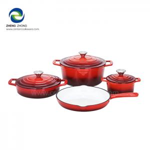 China Enamel Cast Iron Cookware Set factory