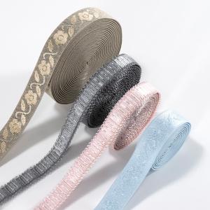 China Underwear elastic jacquard band custom tape private label band fancy printed non-slip bra underwear edge strap factory