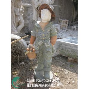 Buy cheap Modern Garden Nude Boy Stone Sculpture Life Size Greek God White Marble Children from wholesalers