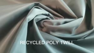 China RECYCLED POLY TWILL 272 oxford woven 100% recycled polyester twill fabric factory