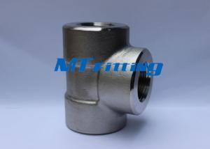 China ASME B16.11 F304L F316L Stainless Steel Socket Welded / Threaded Tee factory