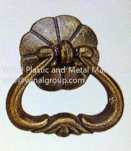 China Antique brass door ring handle,L55mm*W48mm,cabinet ring handle,door hardware accessories. factory