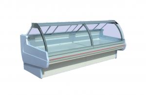 China Counter Type Convenience Store Food Display Cabinets With Curved Front factory