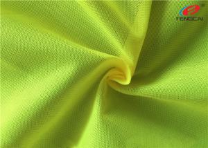 China Bright Yellow 100% Polyester Fluorescent Material Fabric For Garment on sale