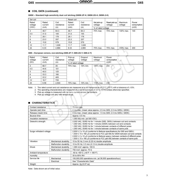 G6S-2-3VDC Omron orignal new electromagnetic relay G6S-2-3VDC