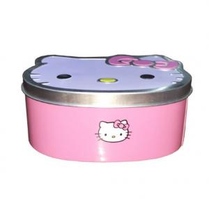 China Vintage Hello Kitty Empty Cookie Tins Customized Embossing Lid Metal Tin Jar factory
