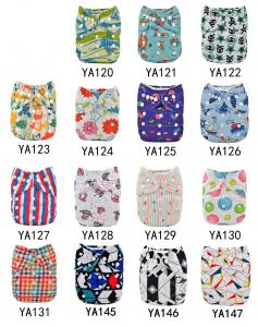 China Alva Baby Printed Cloth Diapers with 1pc 3-layers Microfiber Inserts factory