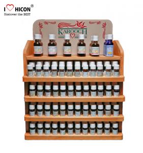 China Optimise Sales Wooden Display Stands Body Oil Essential Oil Display Rack factory