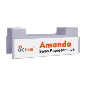 China Cubicle Name Plate Holder N35-N52 30mm Strong Magnetic Name Badge Holders factory