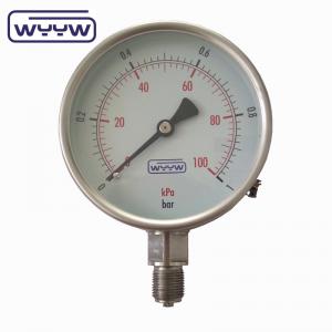 China dry SS304 pressure gauge manufacture factory