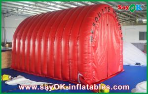 China Inflatable Tunnel Tent Red Waterproof Inflatable Air Tent Inflatable Tunnel With Custom Logo Mark inflatable tent campin factory