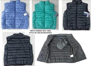 China Apparel Men padding vests stocklots+bag(mens jackets,mens coats,mens tops ) factory