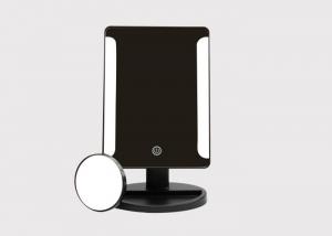 China White / Black LED Cosmetic Mirror Stand Design Beauty Lighted Makeup Mirror factory