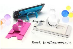 China Colorful Novelty Silicone Touch U Stand Phone Holder Finger Ring Mount for Mobile Phone on sale