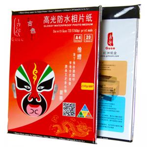 China 230gsm A4 Inkjet Glossy Cast Coated Photo Paper For Dye Ink 210*297mm factory
