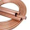 China Seamless Copper Nickel Alloy Pipe Oil Burner Lines Small Diameter Brass Tubing factory