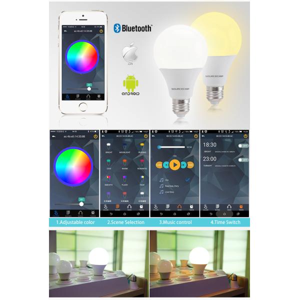 12w dimmable bluetooth smart led bulbs wholesale