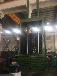 China 15kW Vertical Baler Machine / Waste Cotton Baling Machine 1150*1850*3650mm factory