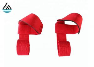 China Red Weightlifting Wrist Wrap With Thumb Loop , Wrist Support Straps Bodybuilding on sale