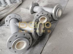 China Corrosion Resistant Ceramic Sleeve Lined Pipe Alumina Pipe For Mining Industries factory