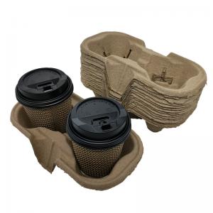 China Recyclable Coffee Cup Carrier Biodegradable Take Away Cup Holder on sale