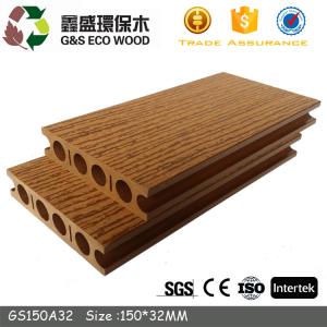 China Anti Corrosion WPC Hollow Decking 140 X 25mm Hollow Plastic Decking Boards factory