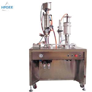 China 35 - 65 Mm Bottle Height Bottled Water Filling And Capping Machine Inhaler Aerosol Filling Machine factory