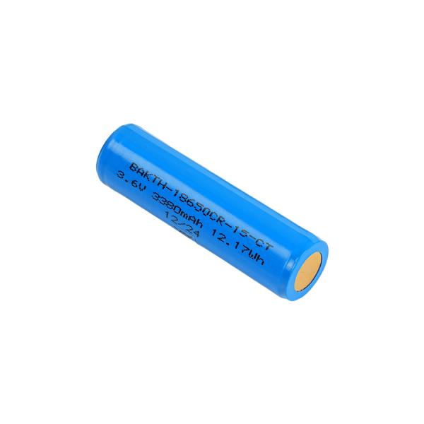18650CR-1S-CT Cylindrical 3.6 V 3380mAh Lithium Ion Battery Cell for Industrial Devices
