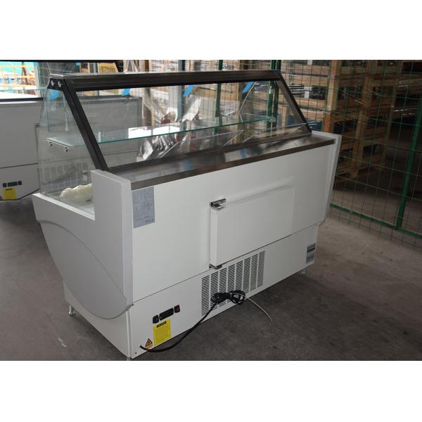Self Contained Flat Glass R290 Refrigerated Serve Over Counter Air Cooling