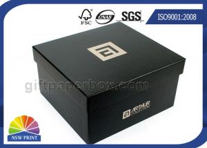 China Large Black Gift Box Cardboard Paper Box for Packing Shoes Flattie factory