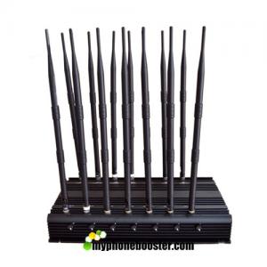 China 14 Antennas 35W high power car remote control mobile signal blocker jammer 433mhz, 315mhz, 868mhz Adjustable factory