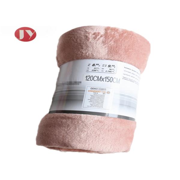 Eco - Friendly Custom Polyester Blanket , Ultra Soft Microplush Blanket Rolled Package