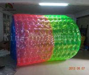 China Red And Green 2.8m Long Inflatable Water Roller Inflatable Water Sport Game ball Toy on sale