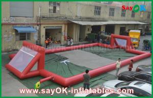 China Inflatable Football Game Giant 0.5mm PVC Tarpaulin Inflatable Football Field , Portable Inflatable Soccer Field factory