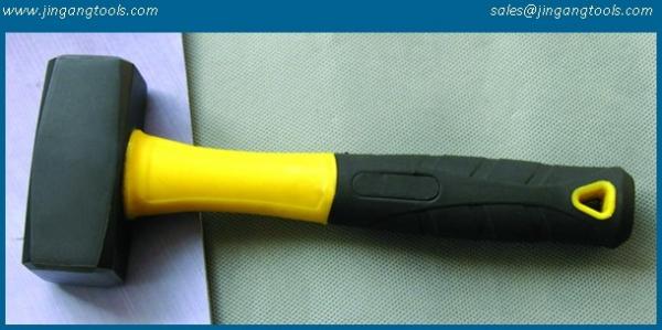 China German type stoning hammer,double color plastic coated fiber glass handle factory