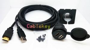China 1m Car Dashboard Flush Mount USB and HDMI Extension Car audio cable factory