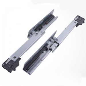 China 45kg Soft Close Drawer Slide Rail 18 Inch 100lb Telescopic Drawer Runners For Cabinet factory