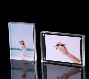 China Transparent Crystal Custom Acrylic Fabrication 20mm Acrylic Photo Frame factory