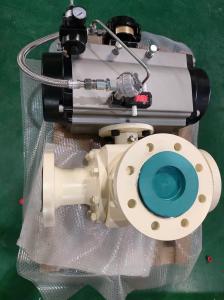 China Pneumatic Three Way Pipeline Ball Valve T Type Air Actuated Ball Valve factory