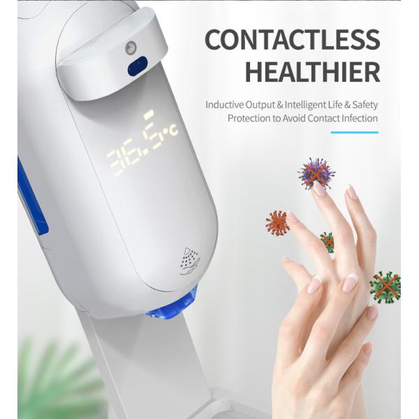 Floor Standing 1100ml Automatic Soap Dispensers Temperature Measure