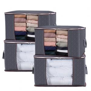 China 90L Large Capacity Clothes Storage Bag Organizer With Reinforced Handle factory