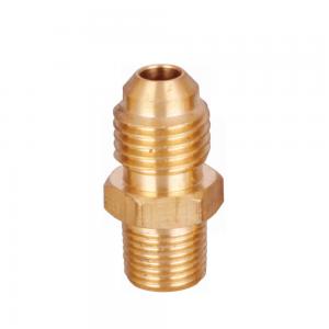 China Half Union 3/8 Flare X 1/4 Male Brass Tube Fitting on sale