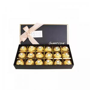 China Custom Logo Premium Luxury  Packaging Truffle Chocolate Box With Paper Divide on sale