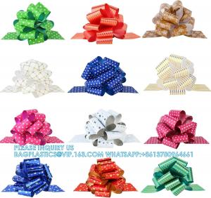 China Easter Gift Wrap Pull Bows, Large 6 Inch Assorted Gift Pull Bows, For Gift Basket, Gift Bag Box Wrapping Decor factory