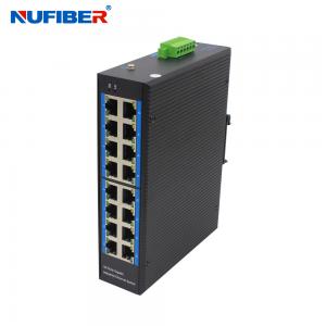 China IP40 Outdoor Industrial Ethernet Switch 16 Port 1000Mpbs Din Rail Mount on sale