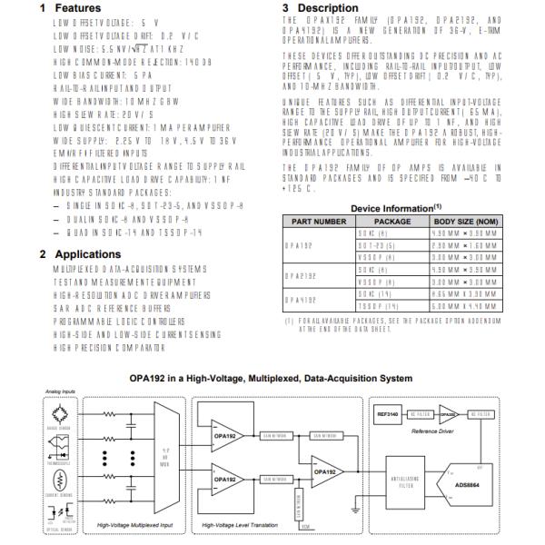 OPA4192IPWR Tantalum Chip Capacitor Ic Opamp Gp 4 Circuit 14tssop