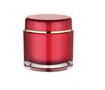 China 50g Red Round Acrylic Jar for Cosmetics Cream on sale