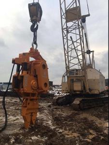 China RC Pile Driving With Wheeler Excavator Suitable For 6 To 8 Meter Sheet Piles on sale