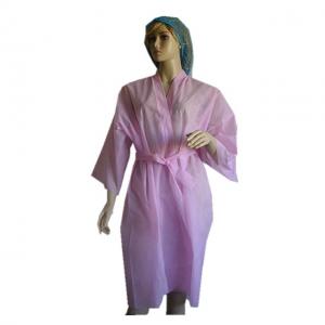 China Non Woven Disposable Spa Robes / Kimono Robe With Excellent Tensile Strength factory